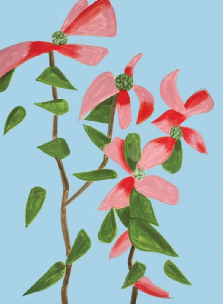 Alex Katz - Red Dogwood 2, 2021 Archival pigment ink on Innova Etching Cotton Rag 315 gsm fine art paper